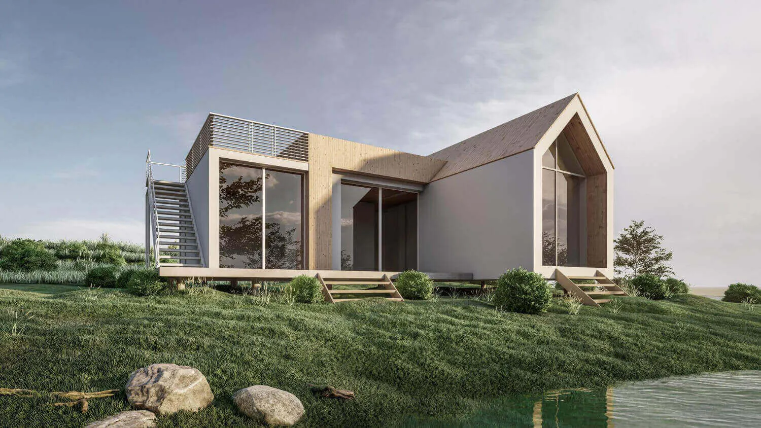A single-family house project in Málaga, exterior view