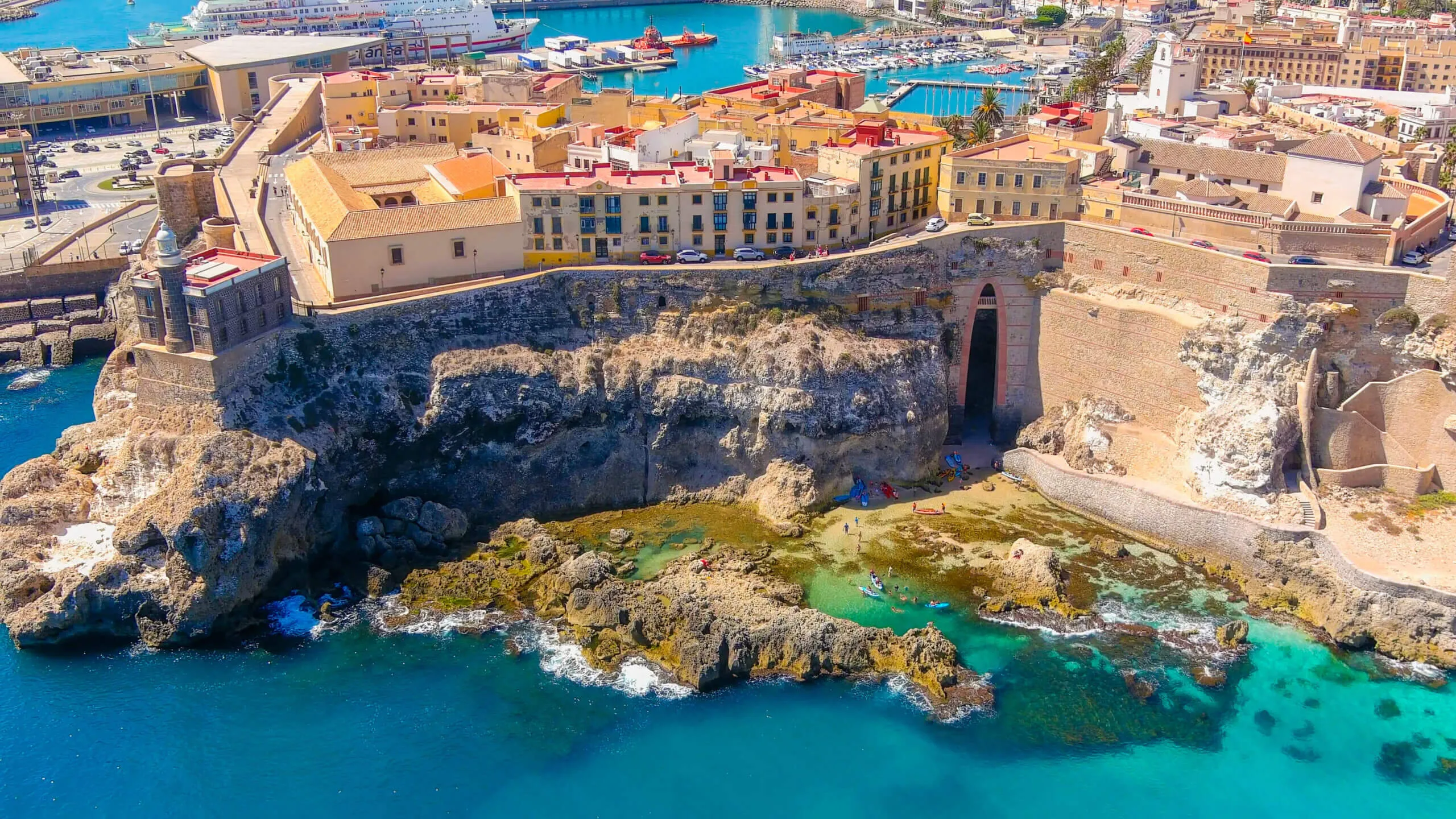 Architecture of the old town of Melilla