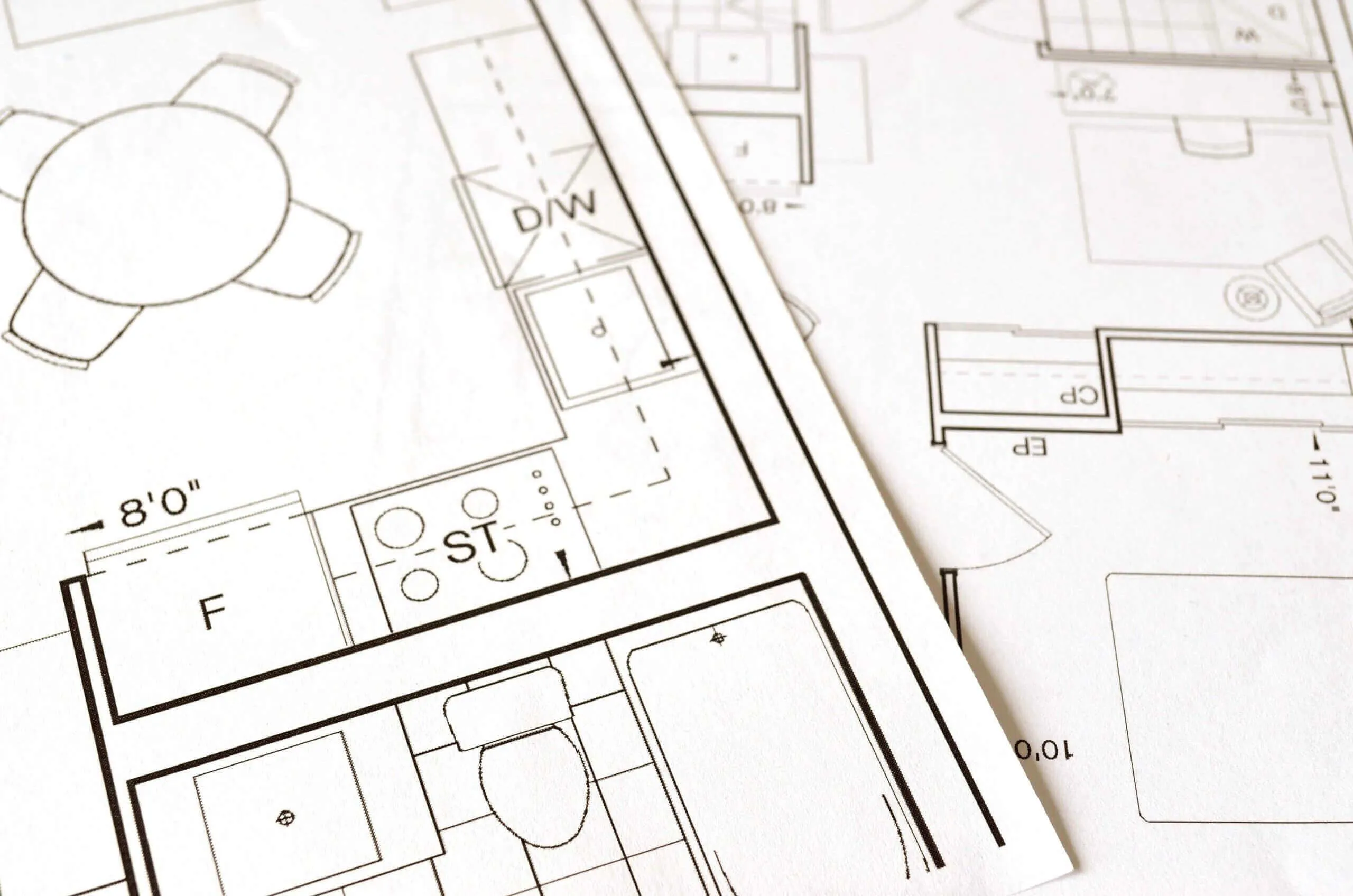 Architectural plans and technical drawings